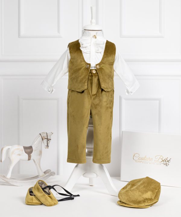 Costum Botez Catifea Kaki
