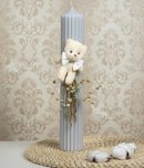 Lumanare Botez Canelata Gri