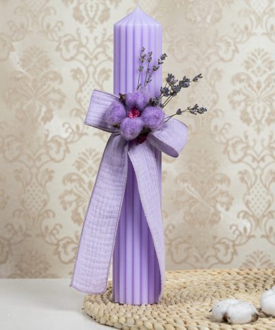 Lumanare Botez Canelata Mov