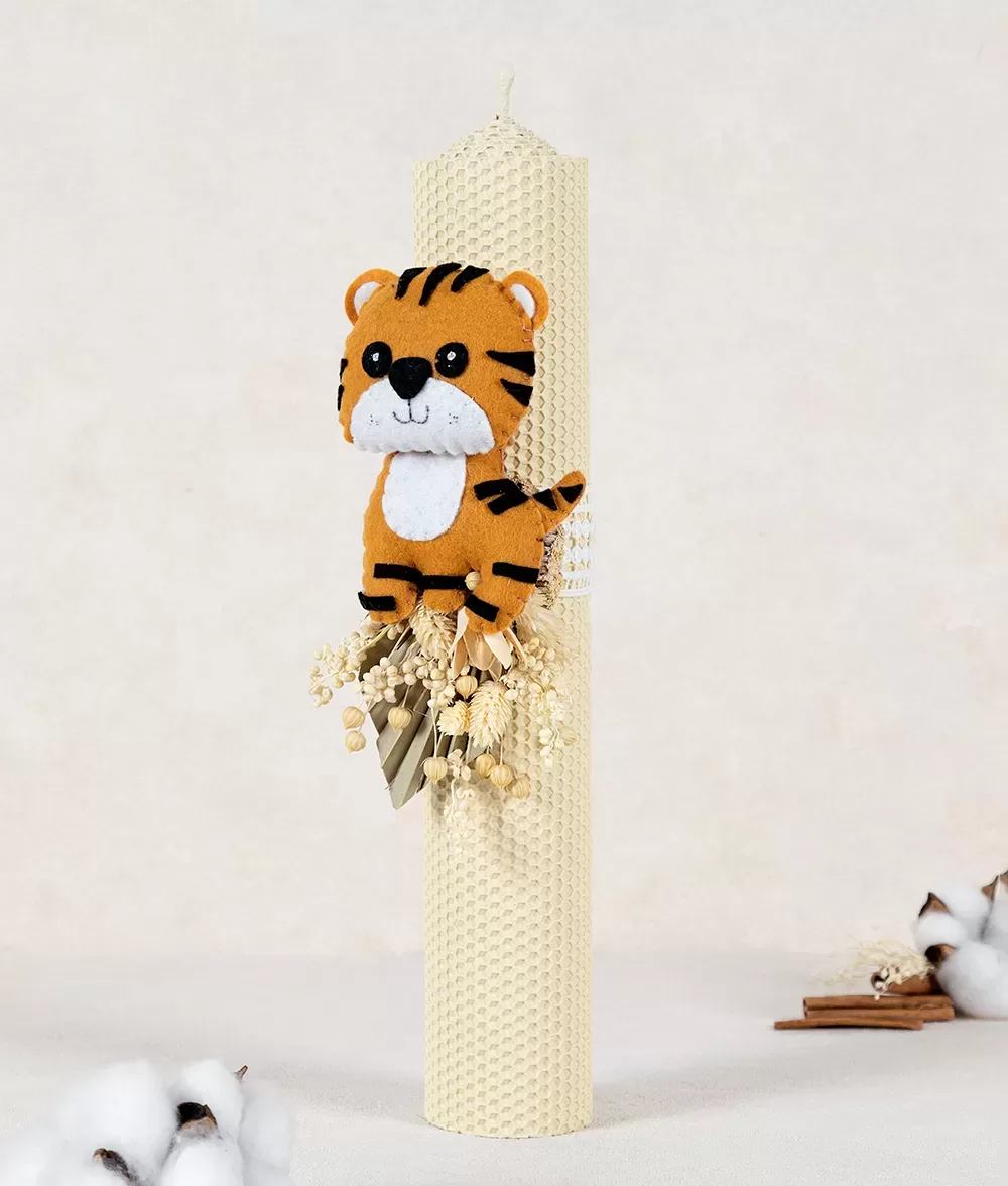 Lumanare botez tigru