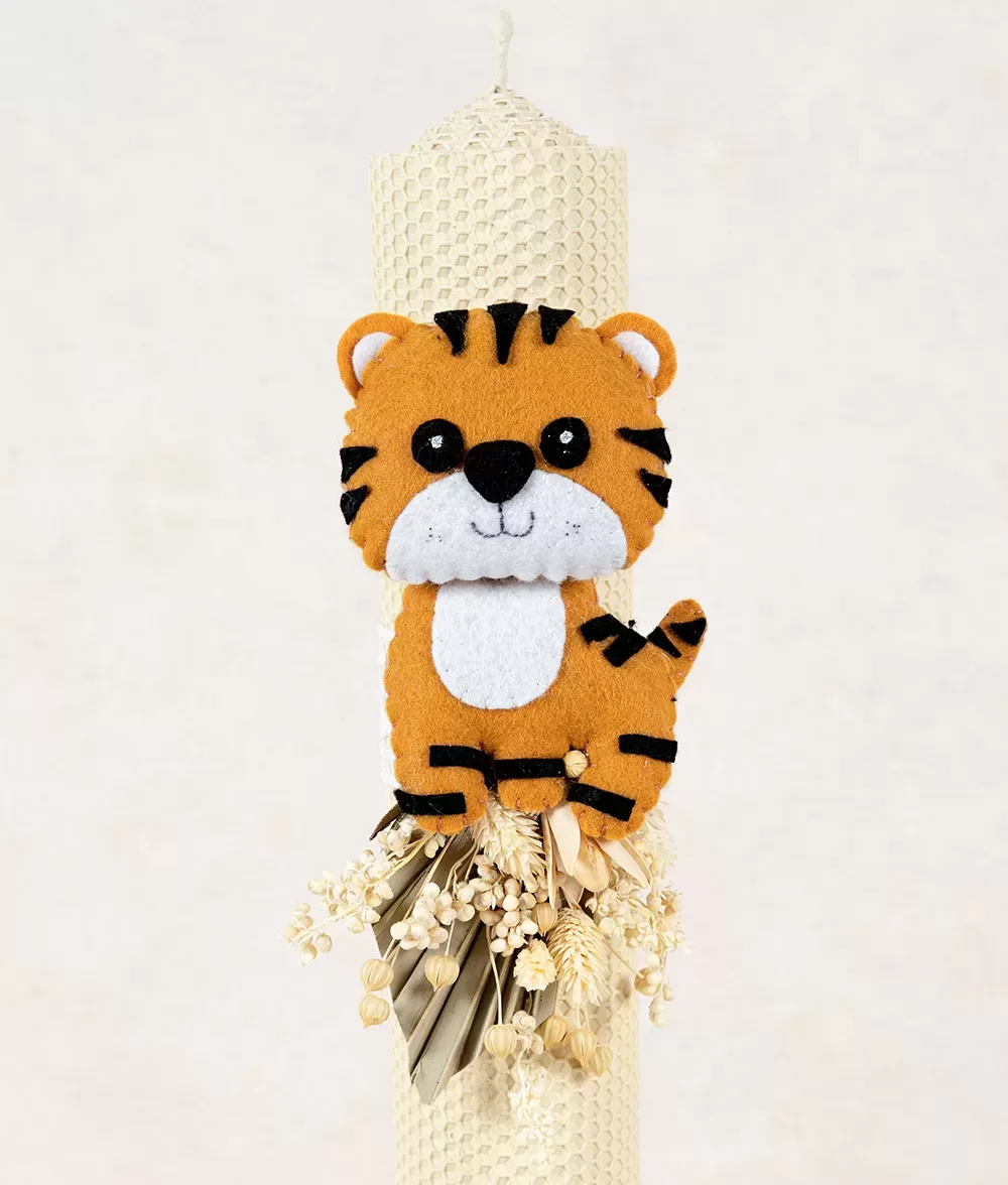 Lumanare botez tigru