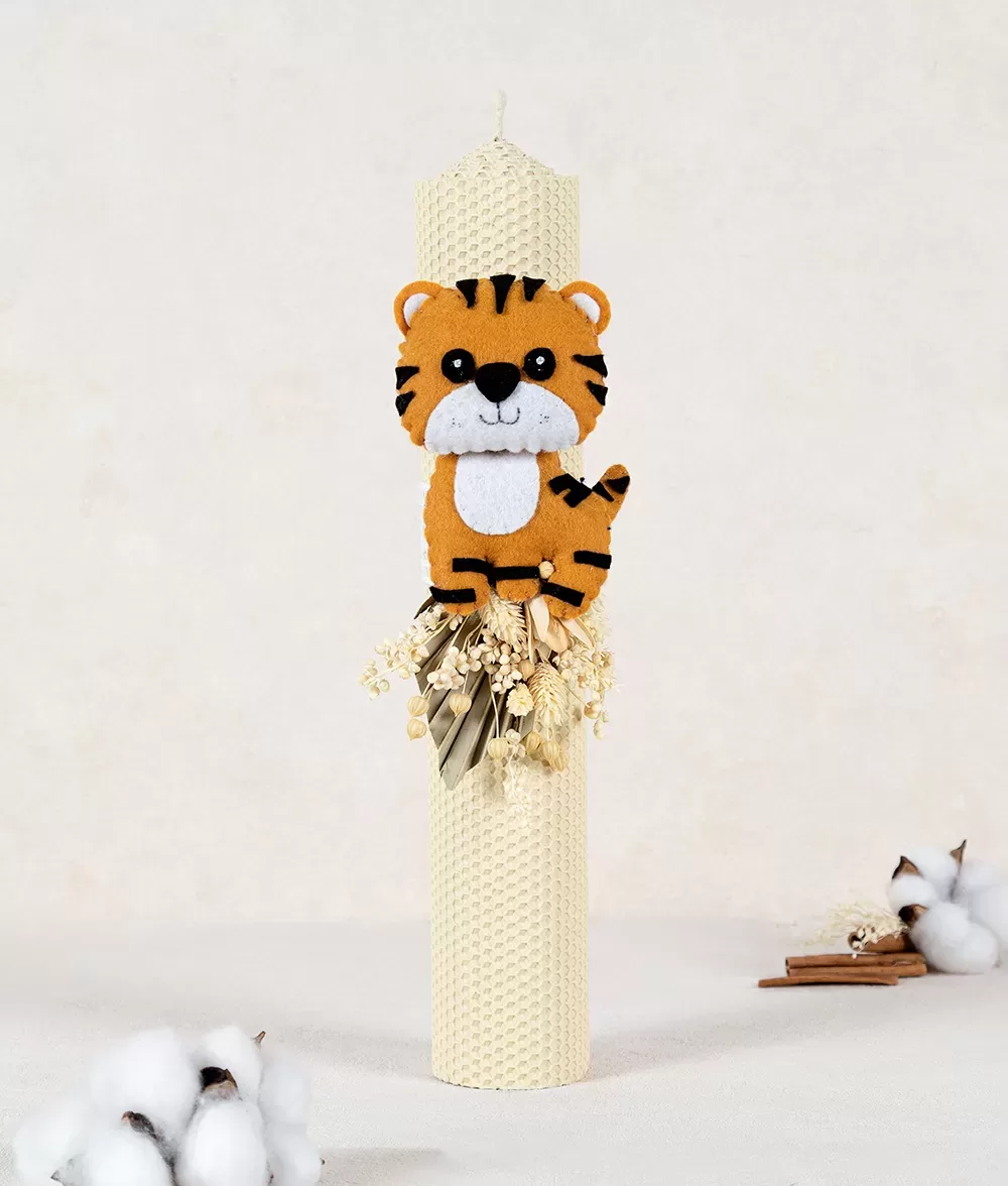 Lumanare botez tigru