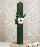 Lumanare botez canelata Verde Inchis (1)