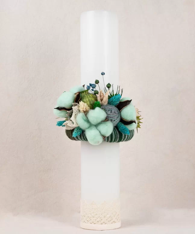 Lumanare botez decorata