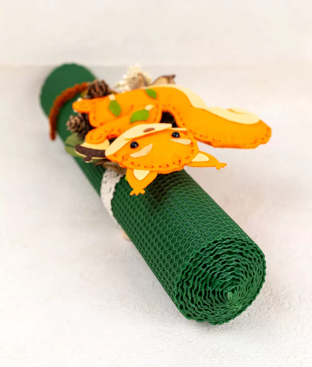 Lumanare botez fagure veverita