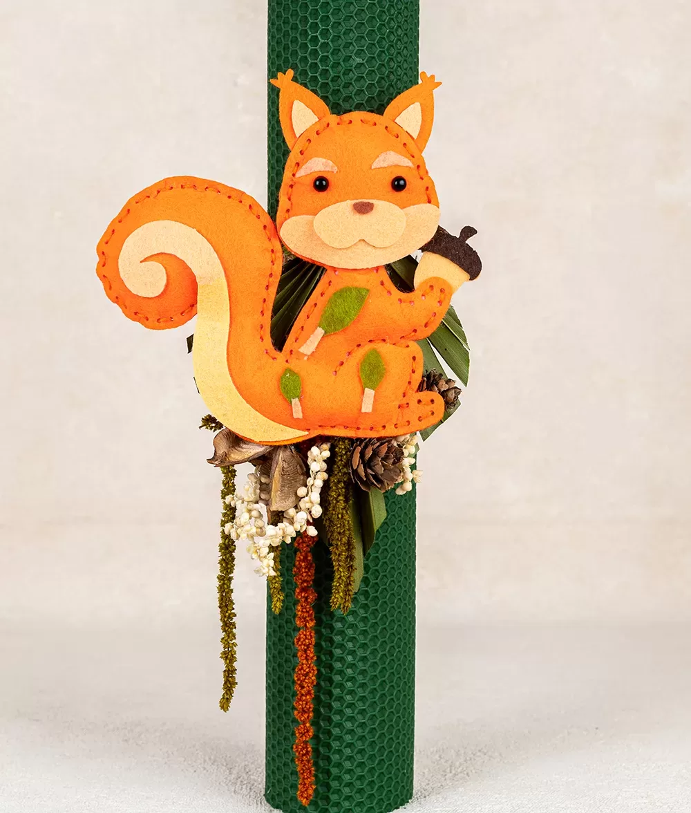 Lumanare botez fagure veverita