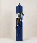 Lumanare botez bleumarin