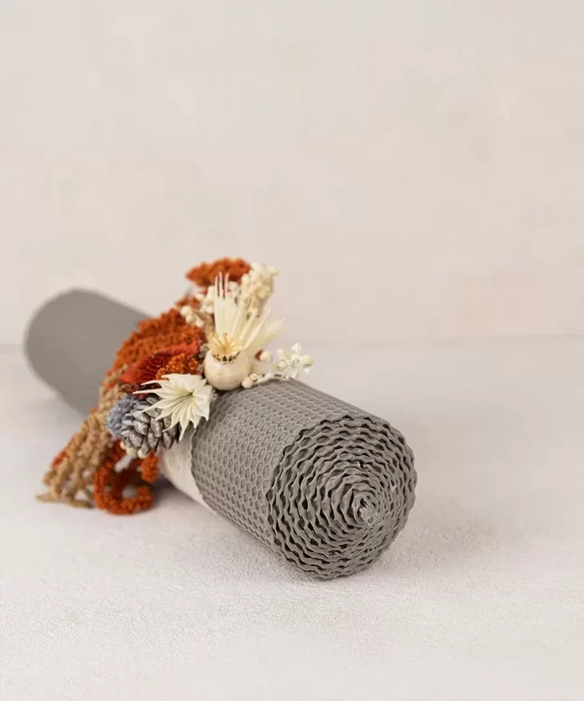 Lumanare botez fagure gri