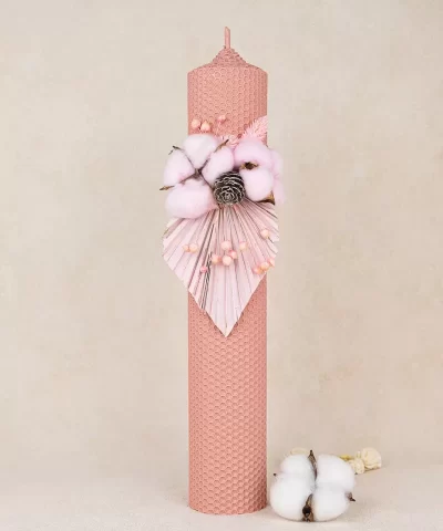 Lumanare botez roz