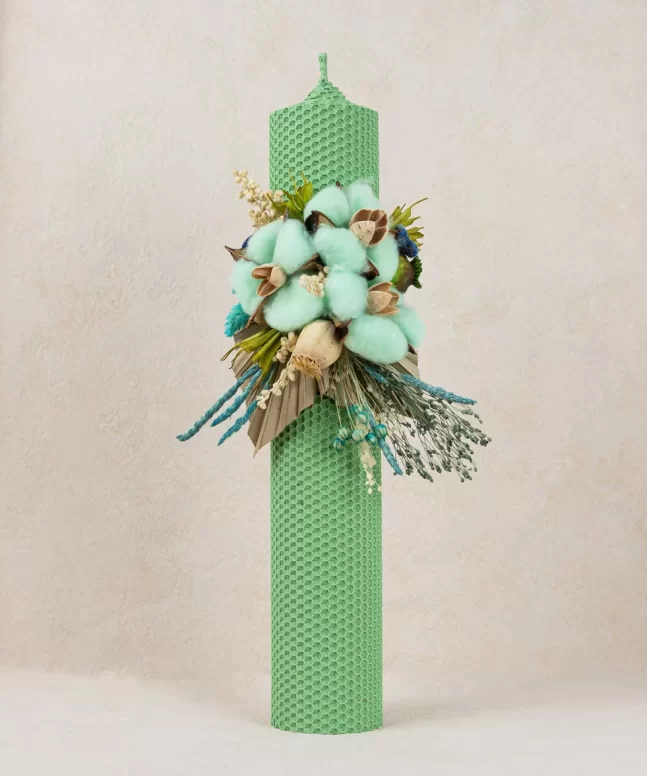 Lumanare botez verde