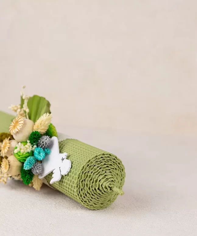 Lumanare botez verde