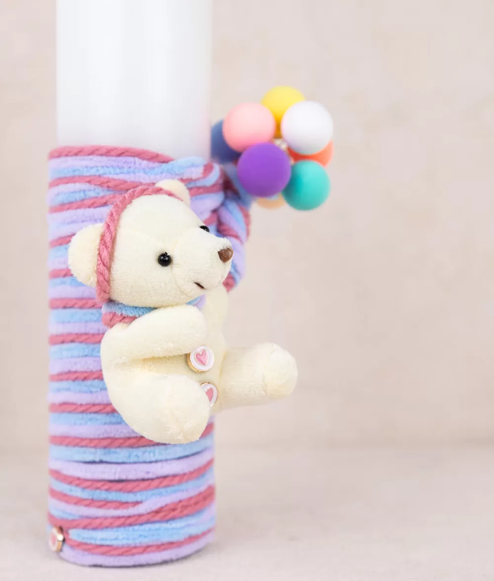 Lumanare botez ursulet