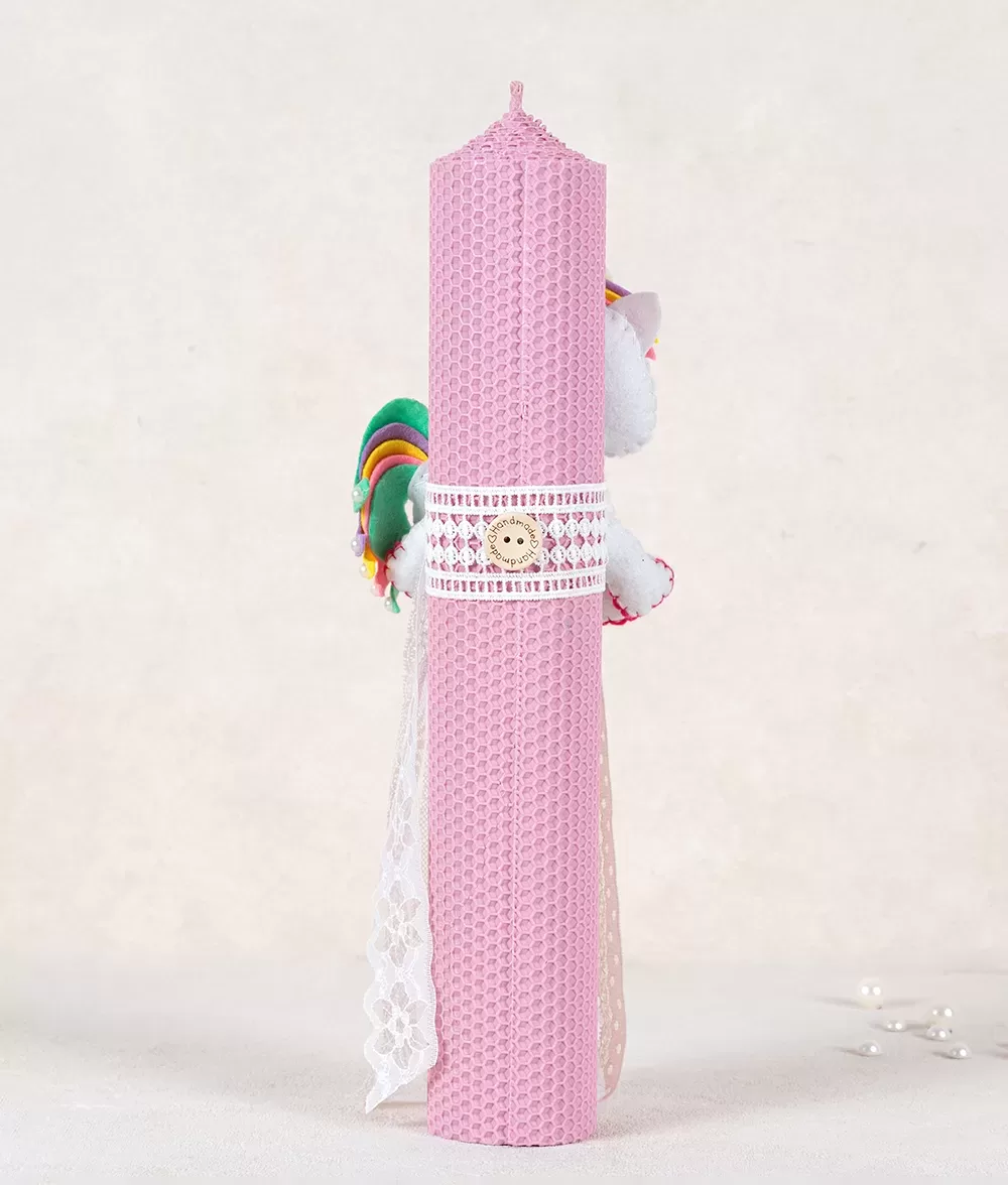 Lumanare ceara naturala unicorn