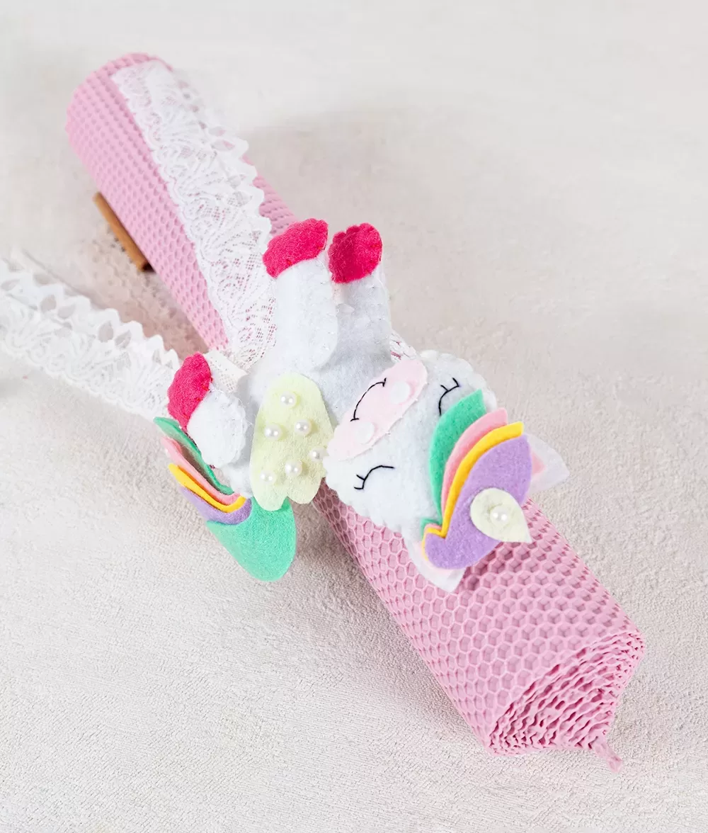 Lumanare ceara naturala unicorn