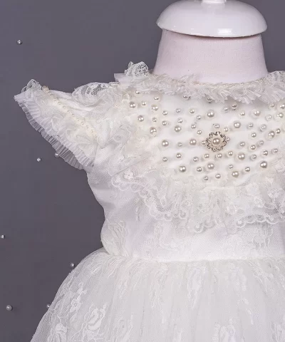 Rochita botez Tulip maneca scurta