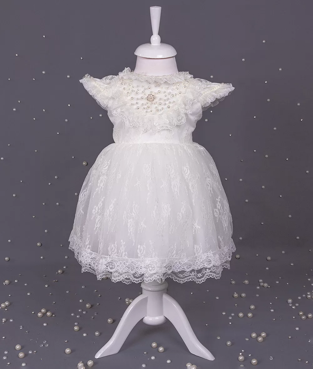 Rochita botez tulip maneca scurta