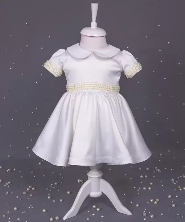 Rochita botez alba Lorelai Maneca Scurta