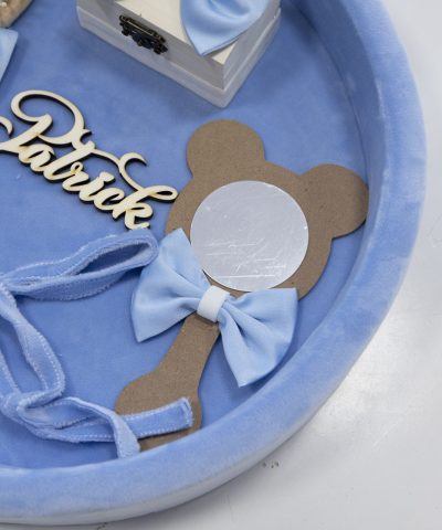 Set Tăviță pentru Tăierea Moțului la Botez Bleu