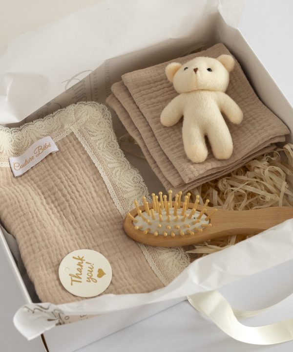 Set cadou muselina 6 piese Crem