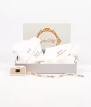 Trusou boteTrusou botez muselina alb personalizatz muselina alb personalizat