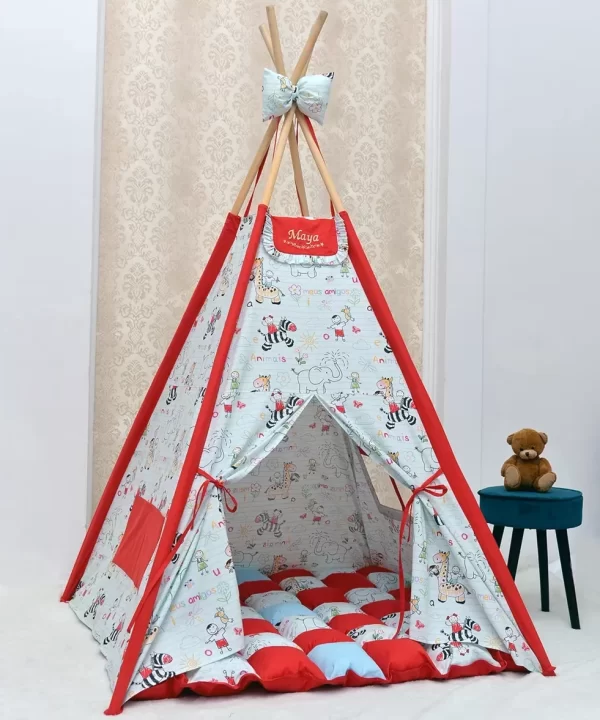 Cort copii teepee rosu