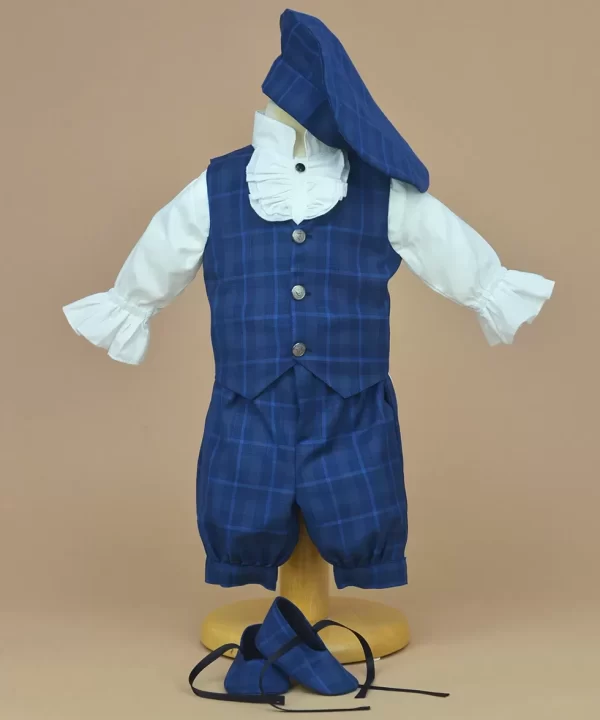 Costum botez albastru