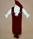 Costum botez catifea visiniu