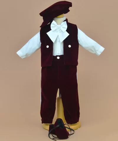 Costum botez catifea