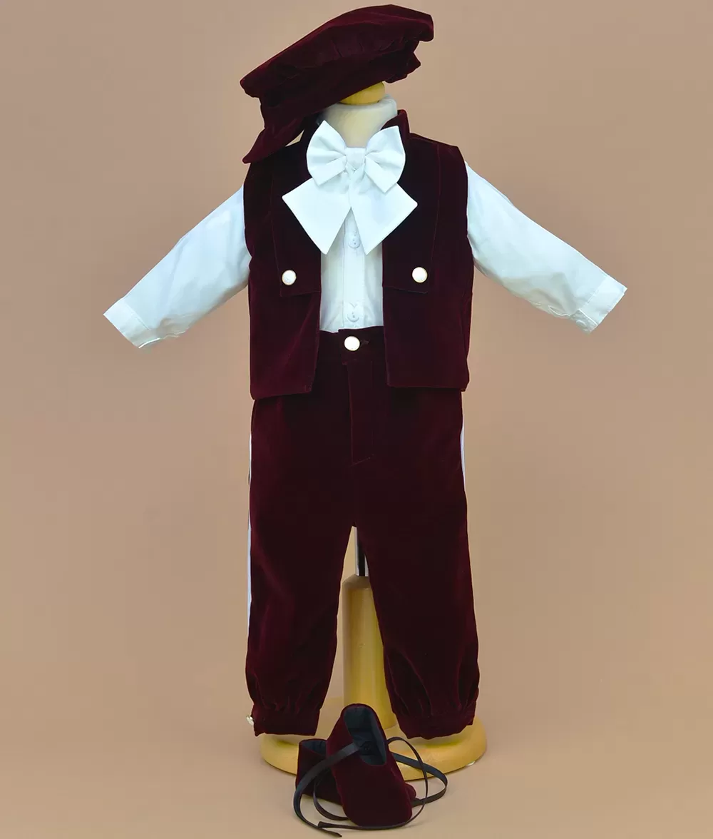 Costum botez catifea