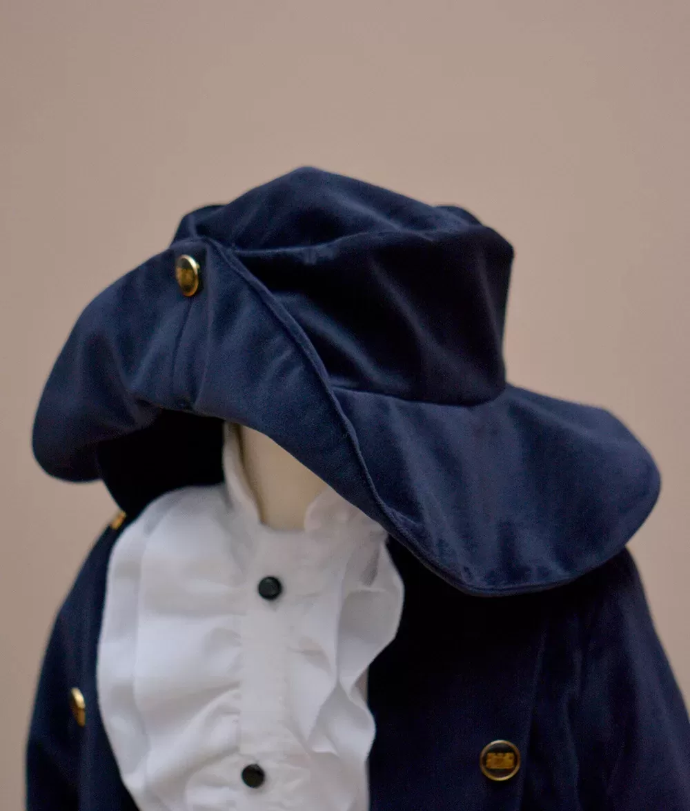 Palarie botez bleumarin