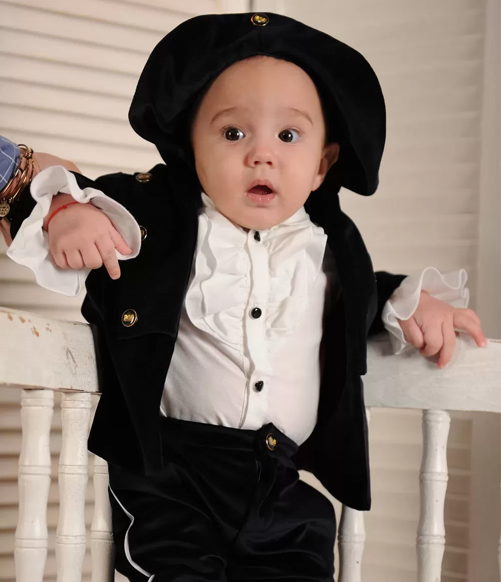 Costumas de botez negru conte 02