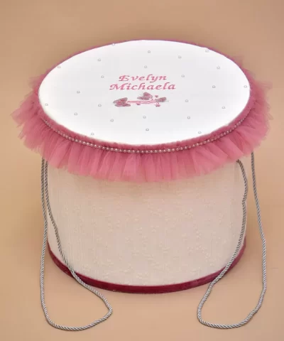 Cutie trusou botez roz