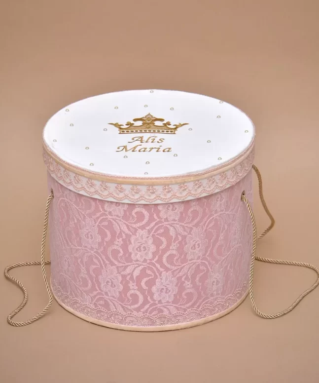 cutie trusou botez personalizata coroana