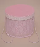 cutie trusou botez dantela roz