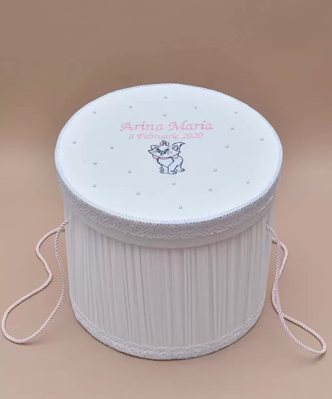 Cutie trusou de botez Aristocats Roz