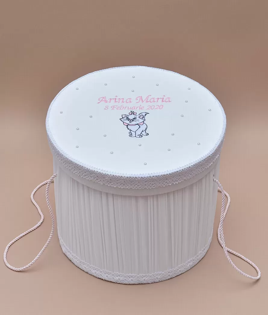 Cutie trusou de botez aristocats roz