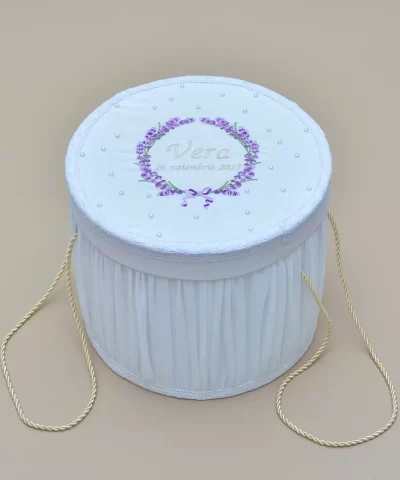 Cutie trusou biserica personalizata Lavanda Couture Bebe