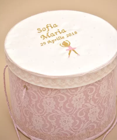 cutie trusou botez roz micuta balerina