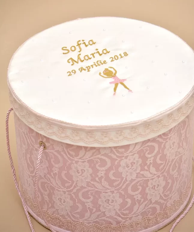 cutie trusou botez roz micuta balerina