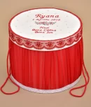 cutie trusou alb rosie