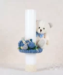 Lumanare botez alba Ursulet