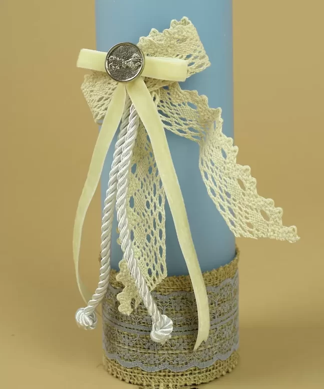 Lumanare Botez Bleu Snururi