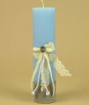 Lumanare Botez Bleu Snururi