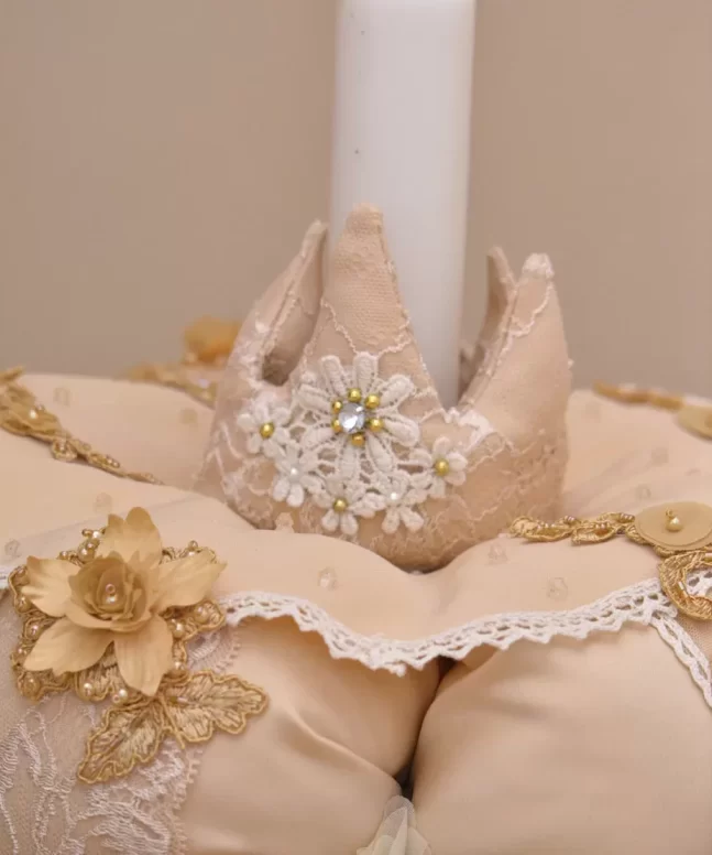 Lumanare de botez coroana accesorii couture bebe