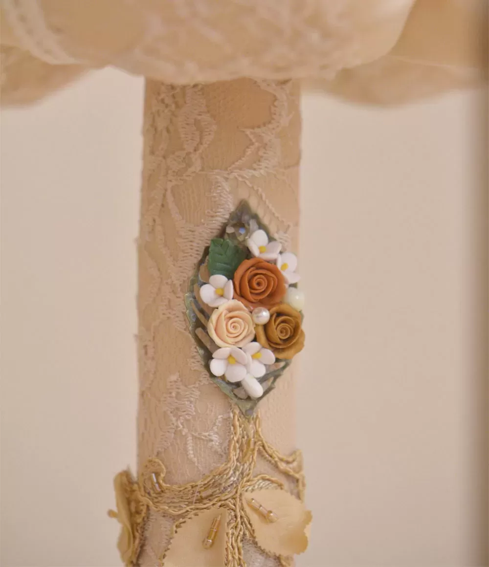 Lumanare de botez flori