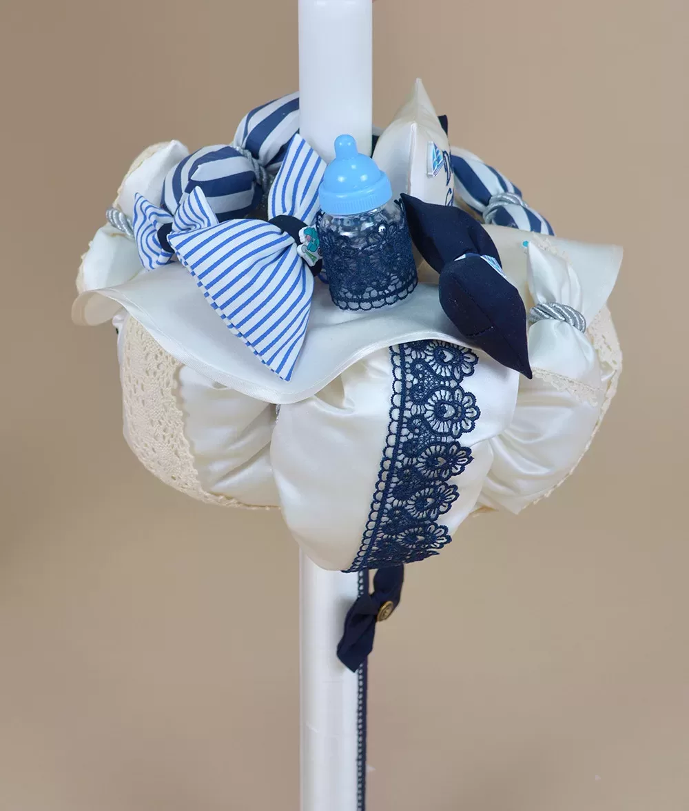 Lumanare de botez personalizata marinar david