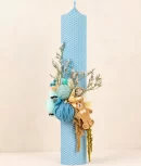 lumanare botez fagure bleu ursulet