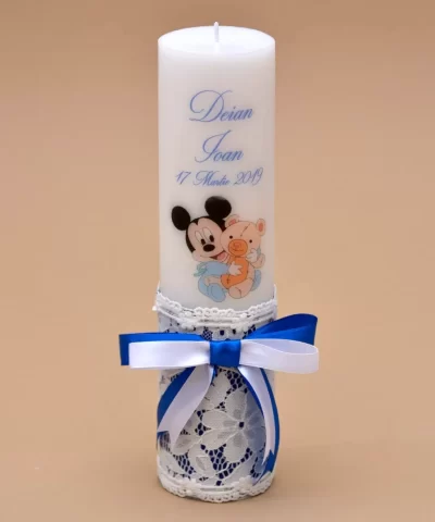 Lumanare botez Mickey cu jucarie