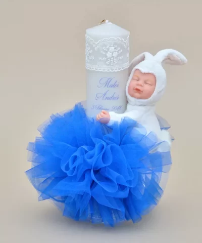 Lumanare de botez personalizata papusa Anne Geddes
