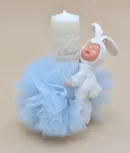 Lumanare botez personalizata papusa bebelus